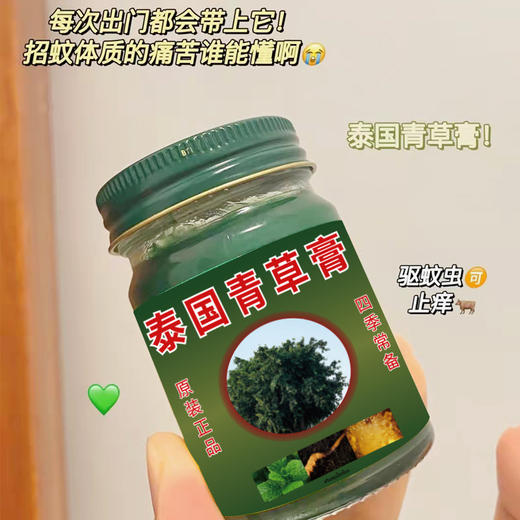 【四季户外家居常备泰国青草膏】清凉薄荷清凉紫草膏儿童成人通用 商品图1
