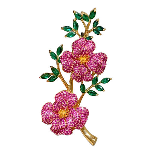 胸针耳夹两用款~超美法式重工鸢尾花胸花优雅别针扣 商品图4