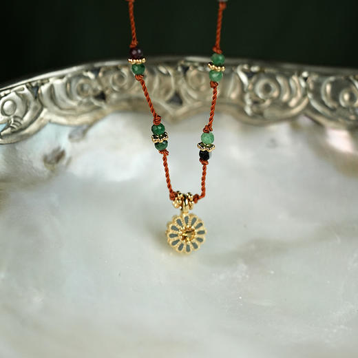 北京仓｜Tityaravy-MalaSai-花朵 黝帘石 黄水晶 珐琅 项链［法国设计师］ 商品图2