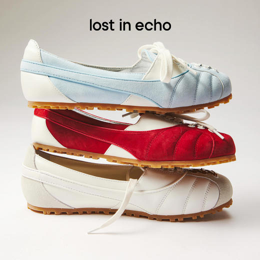 lost in echo2025春夏新款浅口红色超轻薄底软底运动芭蕾舞鞋女 商品图0