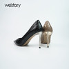 Westory2025年春季包铁头尖头高跟通勤浅口单鞋W25AE58671 商品缩略图3