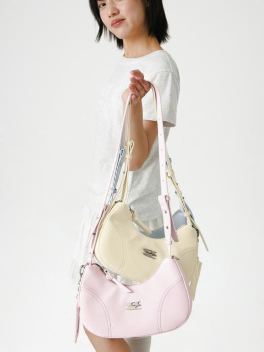 CryingCenter 仿绒多色斜挎单肩手提机车包 含logo挂件  哭喊中心 商品图5