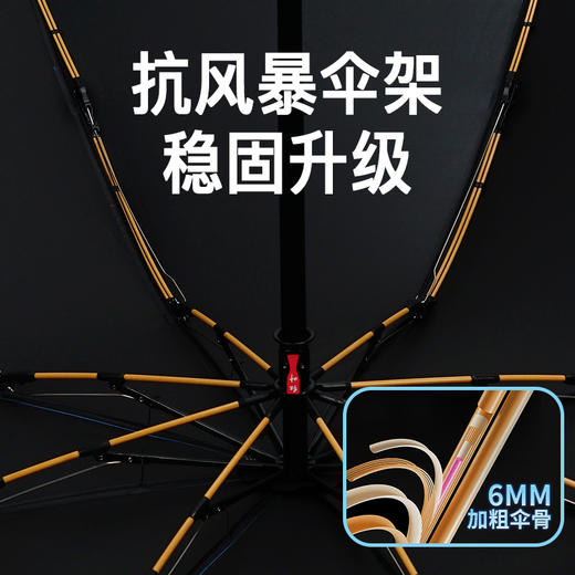 红叶三折玻纤男士时尚伞6802F 商品图1