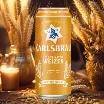 卡斯布鲁（KARLSBRAU）小麦啤酒500ml*24听 精酿整箱装 德国进口 京东自营 春日聚会畅饮 商品图5