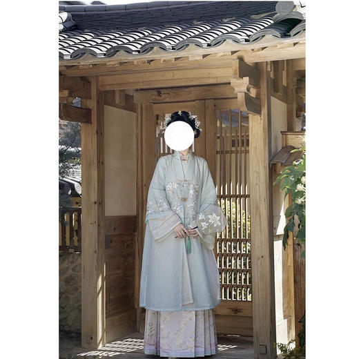 裁缝学苑AQ465新中式立领对襟长衫合领衫纸样汉服女装上衣两件套样板 商品图2