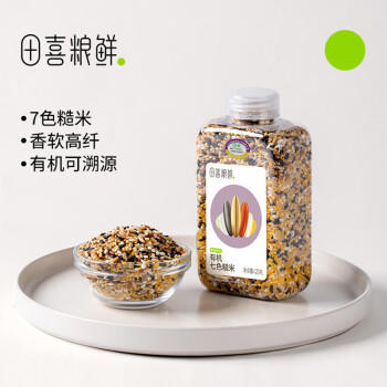 田喜粮鲜有机七色糙米 东北杂粮粗粮糙米燕麦黑米糯米玉米碴 红米荞麦420g /粮油调味 /杂粮 /谷米类 商品图0