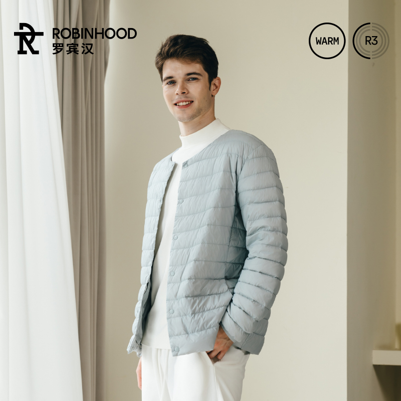 【89秒杀】罗宾汉-轻薄圆V领羽绒服男女