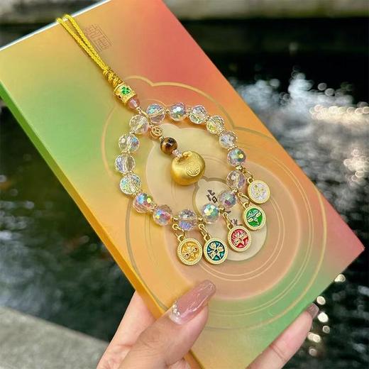 杭州灵隐文创五路财神钱袋子五彩算盘平安招财纳福车挂爆闪包挂 商品图2