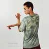 CryingCenter 速度感变形3Clogo灰绿扎染跑步吸湿速干运动短袖T恤 商品缩略图0