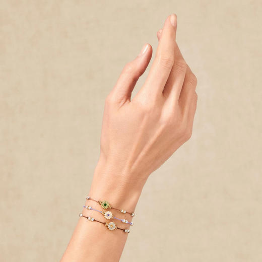 订购8周到｜Tityaravy-MalaSai-花朵 珍珠 透辉石 珐琅 手链［法国设计师］ 商品图1