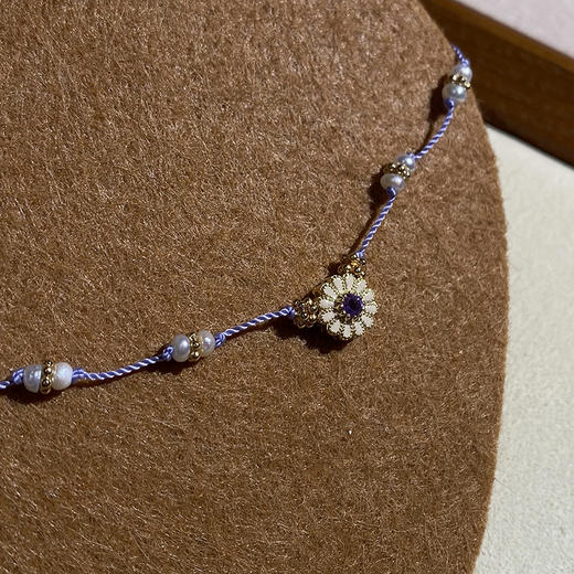订购8周到｜Tityaravy-MalaSai-花朵 珍珠 紫水晶 珐琅 颈链［法国设计师］ 商品图3