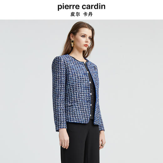 [皮尔卡丹女装]蓝花小香风上衣外套P4347U4990N3 商品图1