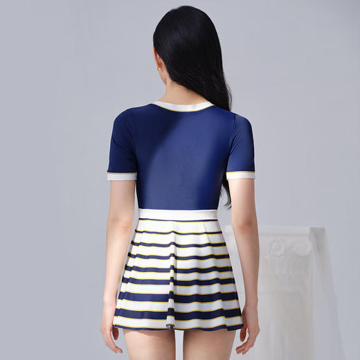 【3F】安莉芳条纹海军风女士连体显瘦泳装ES00265 商品图1