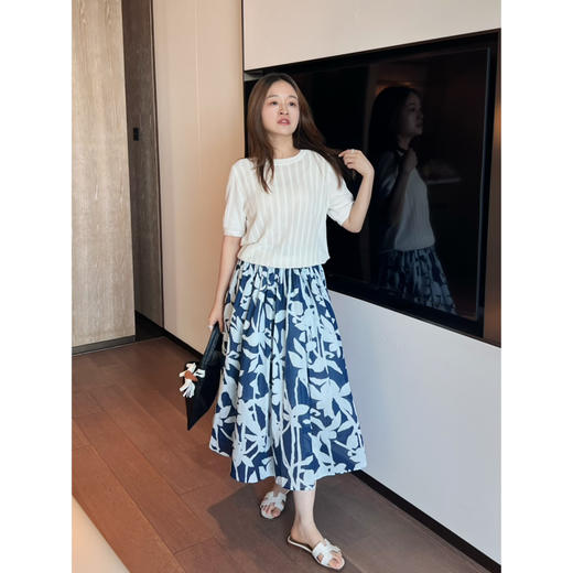 2505505   蓝白印花 半身裙 商品图8