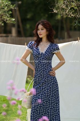 【门店同款】ENJOY夏季“悠然之境”蕾丝边碎花连衣裙 162894254