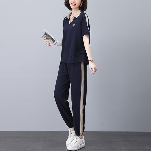 雀说休闲运动服套装新款遮肚子显瘦洋气减龄两件套AL1219 商品图1