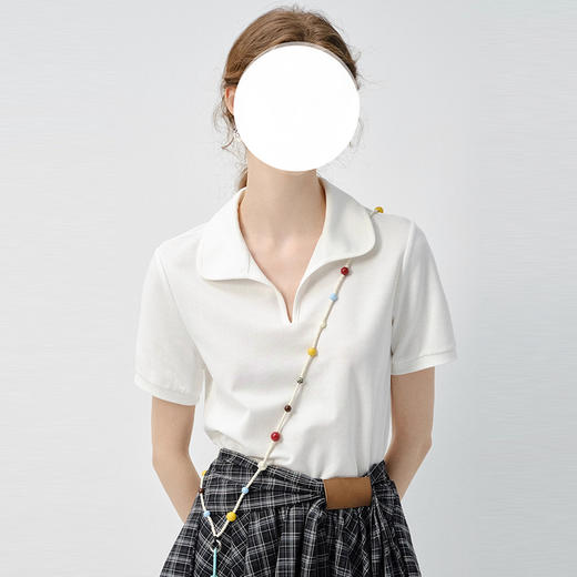 裁缝学苑AQ470 新款POLO衫V领短袖T恤纸样女装上衣样板图纸 商品图5