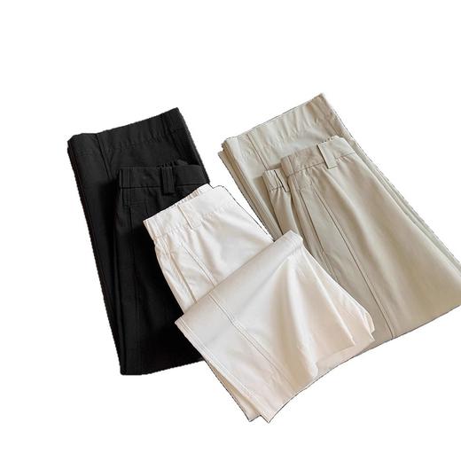 高知裤！2025新款筋骨感十足侧缝拼接九分直筒裤夏季显瘦休闲裤！ 商品图4