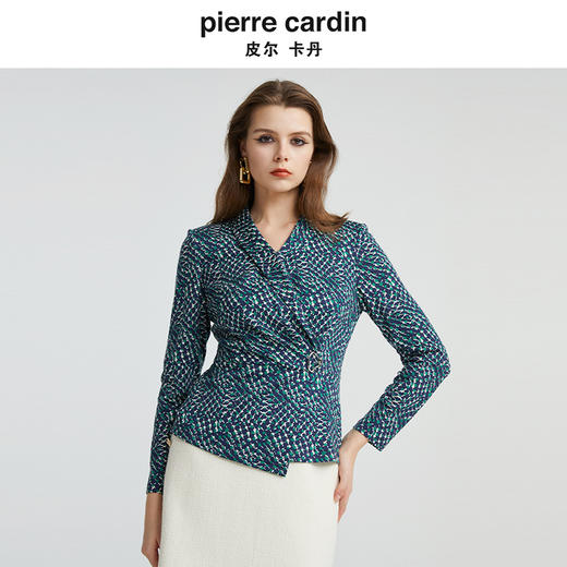 [皮尔卡丹女装]品牌都市时尚简约干练气质短款衬衫 商品图4