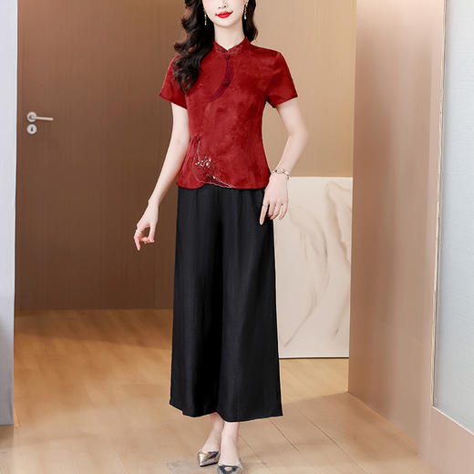 TZW-新款桑蚕丝真丝龟纹套装 商品图1