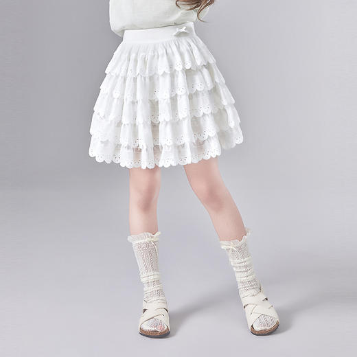 笛莎Deesha 童装女童半裙女童芭蕾风层叠花边蛋糕裙 商品图0