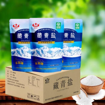 察尔汗藏青盐320g*55袋【未加碘绿色食品级】湖盐无抗结剂食用盐 /粮油调味 /调味品 /盐 商品图0