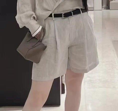 重磅渠道  bc亚麻短裤  百分百亚麻   腰部半弹力松紧 商品图2