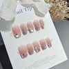 【法式闪粉】穿戴甲10片S187织梦蝴蝶短梯气质显白法式闪粉腮红甲手工假指甲片。ry 商品缩略图2