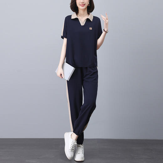 雀说休闲运动服套装新款遮肚子显瘦洋气减龄两件套AL1219 商品图2