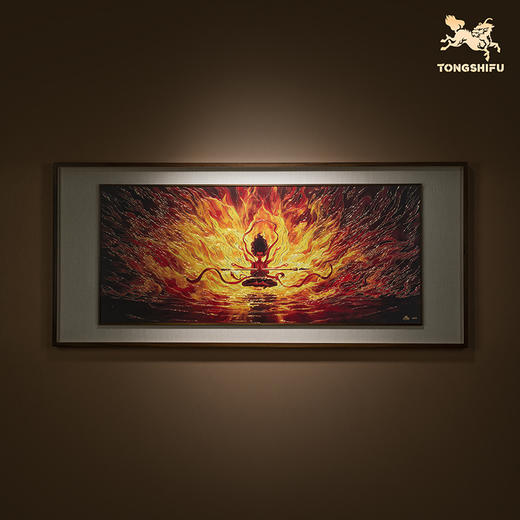 铜师傅 《哪吒之魔童闹海》正版授权 火莲六臂哪吒铜雕画  装饰画 商品图2