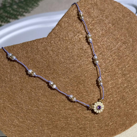 订购8周到｜Tityaravy-MalaSai-花朵 珍珠 紫水晶 珐琅 颈链［法国设计师］ 商品图2