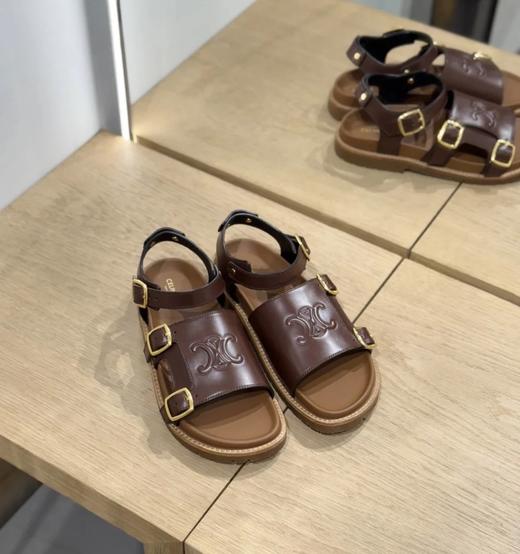 重磅渠道  cel罗马凉鞋  经典复古厚底凉鞋  露趾搭扣凉鞋 商品图0