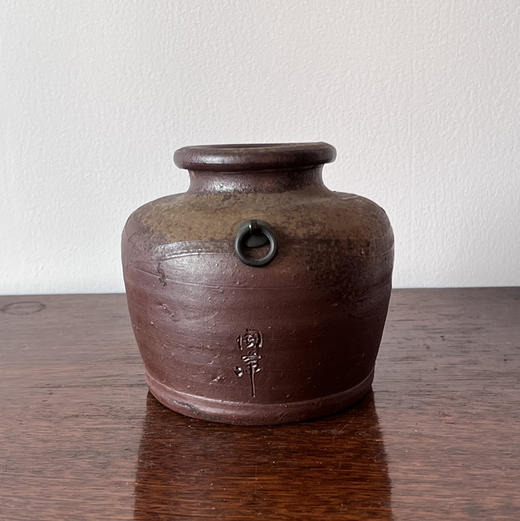 日本备前烧可壁挂式粗陶花器 商品图0