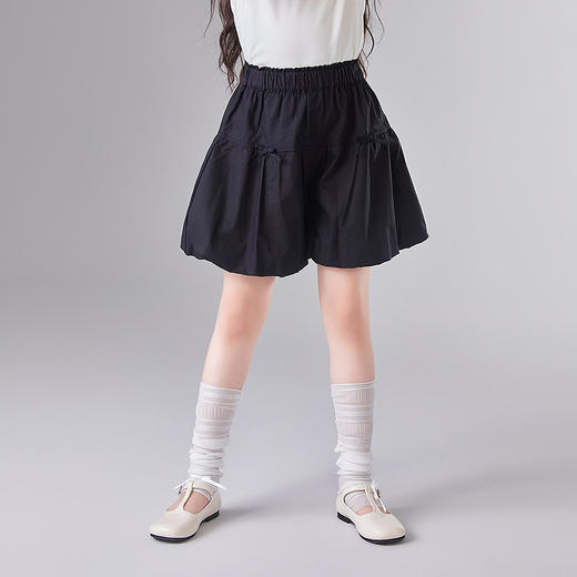 笛莎Deesha 童装女童裤子女童A字花苞短裤 商品图0