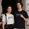 IDEVERRAY法式复古圆领短袖烫钻T恤男女印花情侣装全棉宽松上衣夏21MSL-ID25SSFAT009 商品缩略图1
