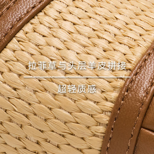 lost in echo2025年春夏新款羊皮度假风草编薄底一脚蹬凉拖鞋女 商品图1