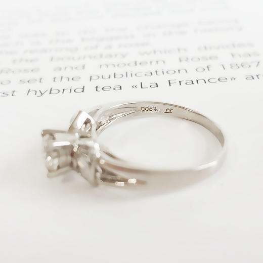 【天然正品】PT900铂金时尚设计款0.39克拉钻石戒指K-L-SI 12.5号（戒圈可改）女士现售价：2880！160525NJM07 商品图6