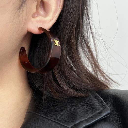 赛琳凯旋门棕色半弯耳环（XJ） 商品图8