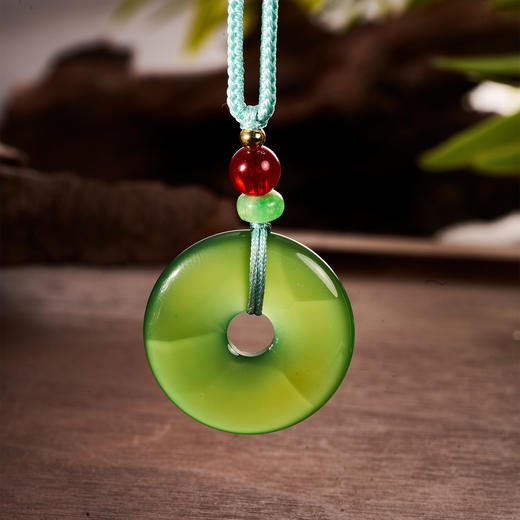 【赠绿玉髓平安扣项链】金六福吉祥 福来运转双面套链*1 (吊坠宽12.1mm，吊坠厚4.08mm) 赠绿玉髓平安扣项链*1 质感细腻 商品图5