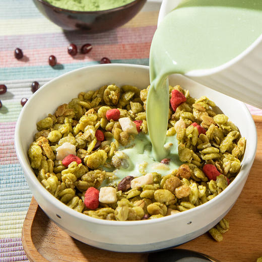 Calbee牌富果乐抹茶红豆味麦片即食谷物400g/032562 日式抹茶*清甜红小豆 商品图2