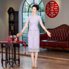 HYX-25-270夏季新款女高级感旗袍裙婚礼国潮婚宴装气质短袖改良年轻款 商品缩略图1