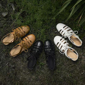 镂空凉鞋包头绑带凉鞋女士前包后空凉鞋