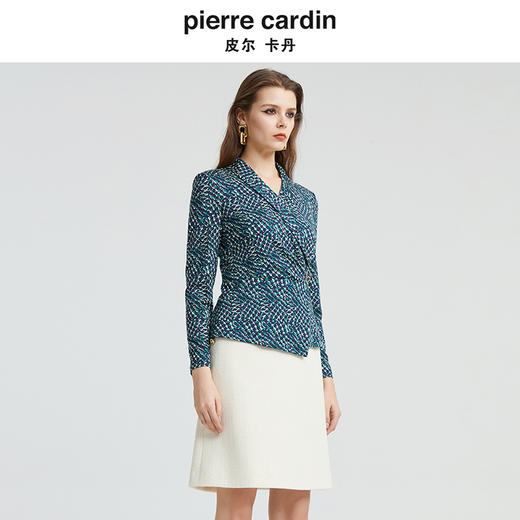 [皮尔卡丹女装]品牌都市时尚简约干练气质短款衬衫 商品图1