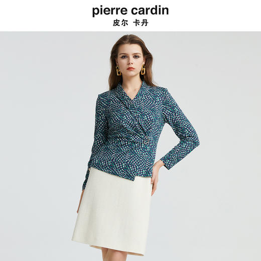 [皮尔卡丹女装]品牌都市时尚简约干练气质短款衬衫 商品图2