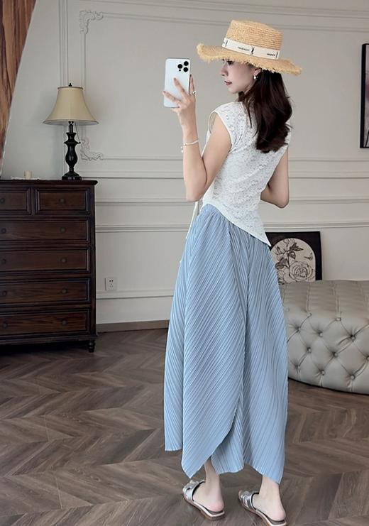 设计感显瘦优雅三宅压褶花瓣不规则半裙 商品图10