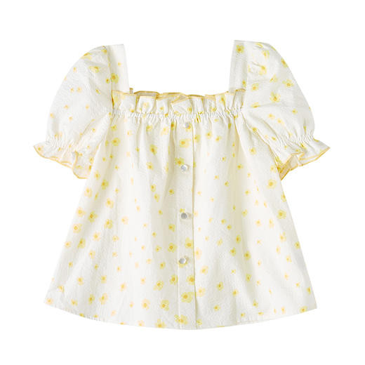 笛莎Deesha 童装女童衬衫2024春季新款短袖衬衫 商品图4