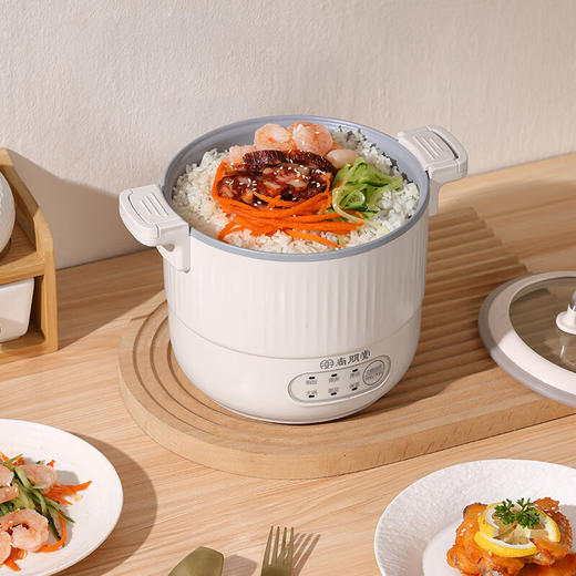 【多样屋专柜】尚朋堂电煮锅多功能宿舍学生煮面火锅煲粥多用锅1.2L  商品图5