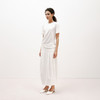 NUTH白色松弛感棉麻堆叠感宽松短袖T恤女 商品缩略图4