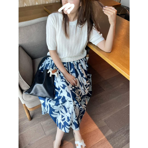 2505505   蓝白印花 半身裙 商品图7