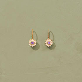 订购8周到｜Tityaravy-Sai-花朵 紫水晶 珐琅 吊坠耳环［法国设计师］